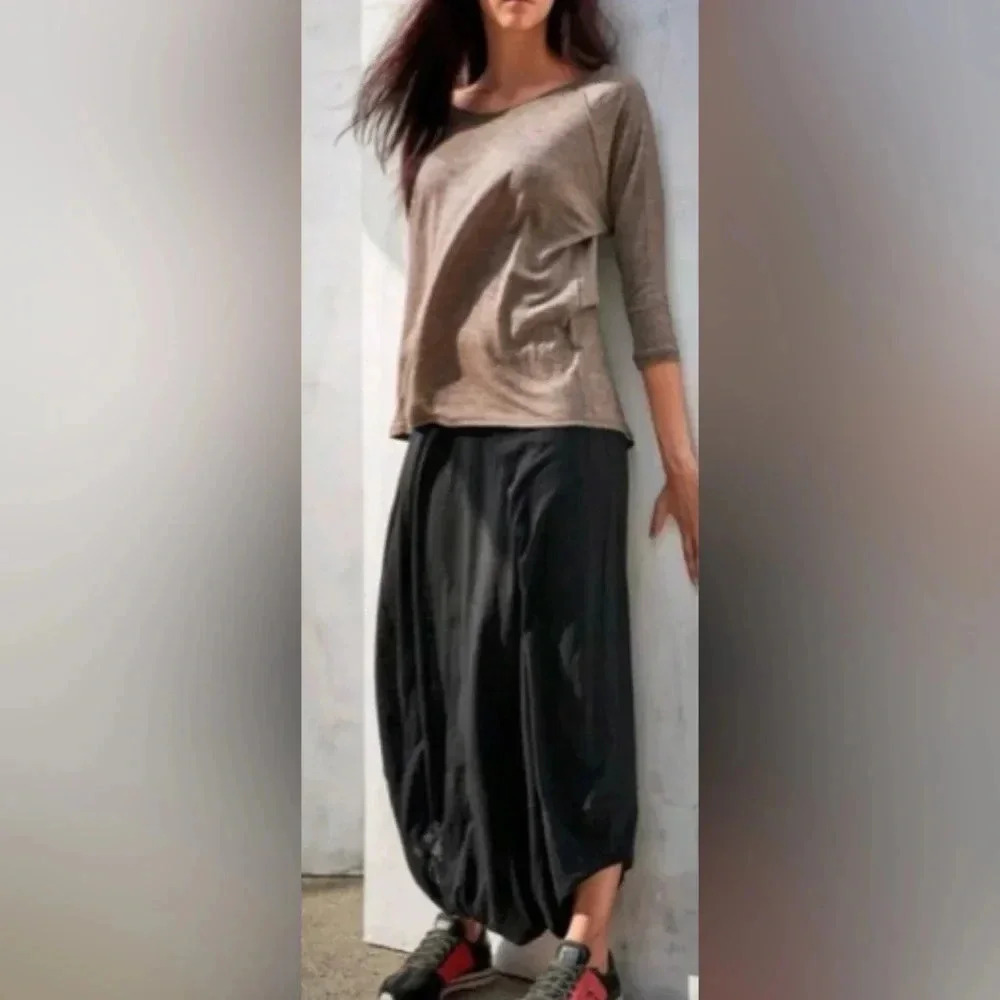 Women’s Black Harem Pants - Classic Casual - Picture 3 of 11